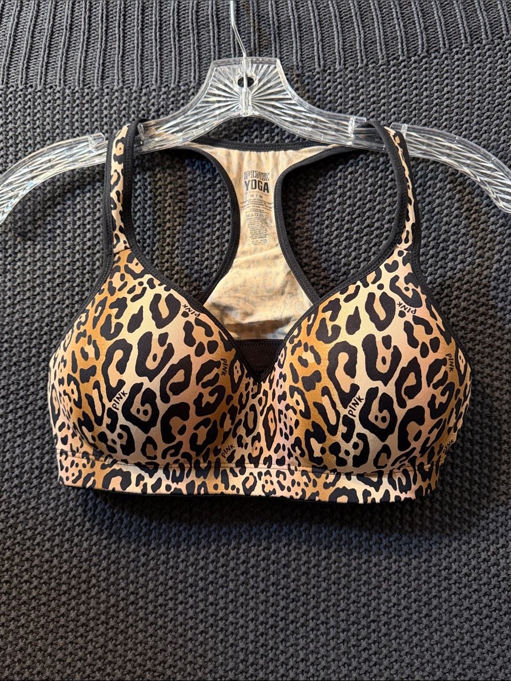 Victoria's Secret Leopard Print Sports Bra - Tan and Black